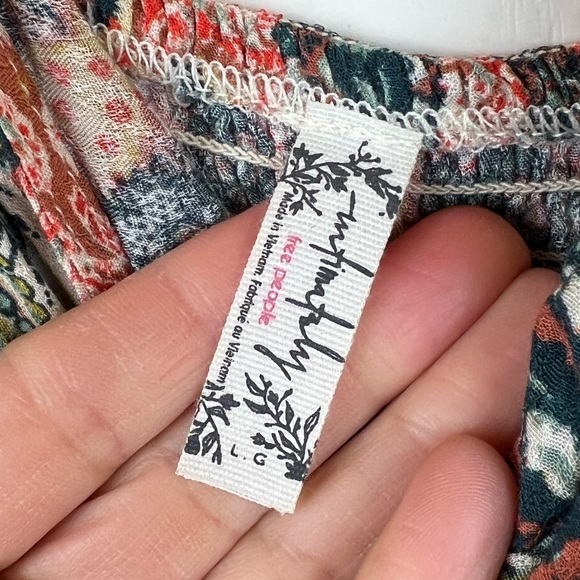 Free People Floral Maxi Dress - Orange and Green - Picture 8 of 9